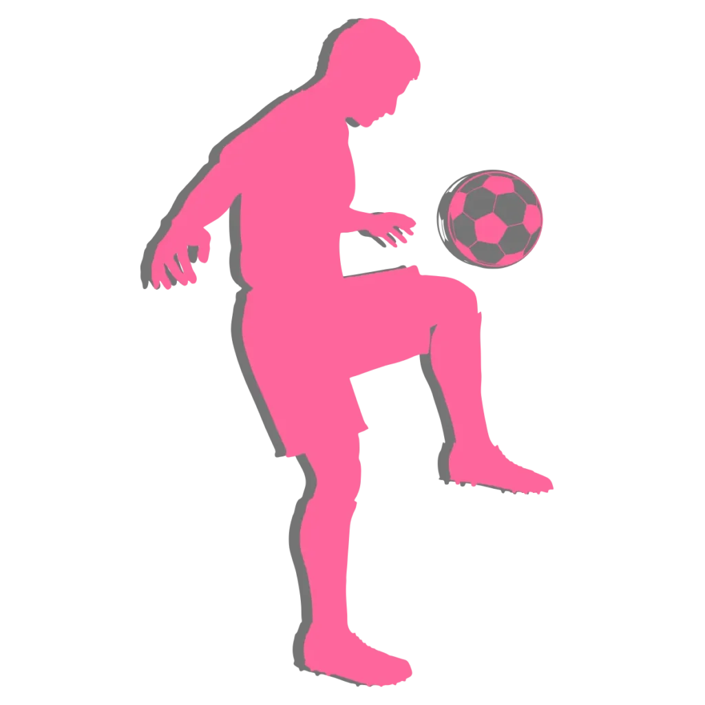 Silhouette of a soccer player juggling a ball – European soccer camp and professional football trials in Croatia.